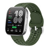 Correa de silicona para reloj Amazfit Bip 6 con hebilla plateada y color sólido (verde militar)