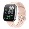 Correa de silicona de color sólido con hebilla plateada para Amazfit Bip 6 (rosa)