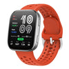 Correa de silicona para reloj Amazfit Bip 6 con hebilla plateada y color sólido (naranja)