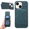 Funda Denior D28 con textura retro RFID MagSafe y ranura para tarjetas para iPhone 15 Plus (azul)