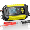 FOXSUR FTC-1206 - Comprobador de carga 2 en 1 de 12 V, máquina integrada para cargador de batería de coche y motocicleta, enchufe estadounidense (amarillo)