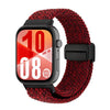 Correa de reloj tejida con hebilla magnética para Huawei Watch Fit 5 / Fit 5 Pro / Fit 4 (Negro Rojo Sedo)