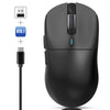 Ratón inalámbrico para juegos HXSJ T68, 3 modos, con cable, 2.4 G, BT5.1, ligero (negro)