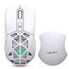 Ratón inalámbrico recargable HXSJ T26 de 2,4 G con Bluetooth 5.1 y dos modos (blanco)