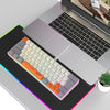 Teclado de membrana con retroiluminación RGB y cable HXSJ V400, 63 teclas, longitud del cable: 1,7 m (gris, beige y naranja, 3 colores)