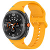 Correa de silicona con costuras de color sólido para Samsung Galaxy Watch8 Classic de 46 mm, Watch8 de 44 mm y 40 mm, tamaño: 22 mm (amarilla)