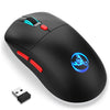 Ratón inalámbrico recargable HXSJ T20 de 2,4 GHz (negro)