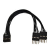 Cable adaptador de extensión USB 2 en 1 de 9 pines para placa base de computadora de escritorio (negro)