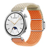 Correa de reloj de 18 mm con hebilla magnética plateada y empalme tejido (naranja estrella)