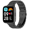 Correa de aleación de titanio con hebilla plana de tres cuentas para Redmi Watch 3 Lite/3 Active (negra)