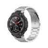 Correa de reloj de aleación de titanio con hebilla plana de tres cuentas para Huami Amazfit T-Rex Pro A1918 (plateada)