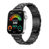 Correa de aleación de titanio con hebilla plana de tres cuentas para Huawei Watch Fit 5 / 5 Pro / 4 / 4 Pro (negra)