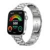 Correa de aleación de titanio con hebilla plana de tres cuentas para Huawei Watch Fit 5 / 5 Pro / 4 / 4 Pro (plateada)