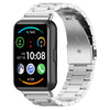 Correa de aleación de titanio con hebilla plana de tres cuentas para Huawei Watch Fit 2 (plateada)