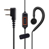 Auriculares con micrófono y 2 pines para walkie-talkie Baofeng UV5R / Quansheng UV K5 / K6 8800 (negro)