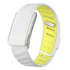 Correa deportiva de silicona para reloj deportivo WHOOP 5.0 con electrocardiograma (blanco, amarillo y limón)