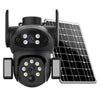 Cámara domo PTZ de vigilancia solar panorámica multilente X7 de 2 MP, modelo: Sudeste Asiático 4G (negra)