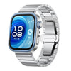 Correa de acero inoxidable con diseño de bambú para Huawei Watch Fit 5 / 5 Pro / 4 / 4 Pro (plateada)