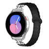 Correa de reloj de silicona magnética de tres cuentas en forma de D de 20 mm (negra)