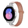 Correa de reloj de silicona magnética de tres cuentas en forma de D de 20 mm (rosa y gris)