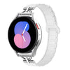 Correa de reloj de silicona magnética de tres cuentas en forma de D de 20 mm (cerámica blanca)