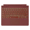 Teclado Bluetooth con panel táctil y retroiluminación de un solo color para Microsoft Surface Pro 9/10/11/12 (rojo)