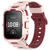Reloj inteligente para niños de 16 mm con correa de silicona bicolor (rojo cereza)