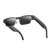 Gafas inteligentes L802 con cámara HD de 8 MP, grabación de video, transmisión WiFi, asistente de voz inteligente, auriculares portátiles inteligentes (gafas de sol con marco dorado)