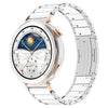 Correa de reloj de acero inoxidable con hebilla plegable de cerámica de liberación rápida de 18 mm (plateada)