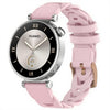 Correa de reloj de cuero trenzado con hebilla de oro rosa de 18 mm (rosa)