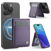 JEEHOOD J06 Bolsa para tarjetas magnéticas RFID estilo británico (morada)