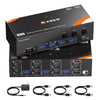 Conmutador KVM KVEVE KC-KVM303 USB 3.0 para dos monitores, 8K, 60 Hz. Tipo de enchufe: EE. UU.