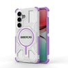 Funda BIBERCAS transparente con protección MagSafe Airbag para Samsung Galaxy S26 5G (morado)