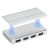 ORICO HST-4A-U3 Estación de acoplamiento magnética desmontable USB 3.0 4 en 1 (plateada)