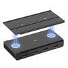 ORICO HST-4C 4 en 1 USB 3.2 de 10 Gbps, estación de acoplamiento magnética desmontable (negro)