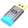 DOONJIEY - Emulador de pantalla con interfaz DisplayPort para tarjeta gráfica, monitor virtual con luz indicadora (plateado)