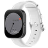 Correa de reloj de cuero genuino con cierre redondo de 20 mm (blanca)