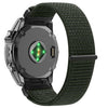 Correa de reloj de nailon con cierre de velcro y liberación rápida para Garmin de 26 mm (verde militar)