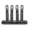 Set 4 Micrófonos Inalámbricos DEBRA R404 UHF con Receptor de Rack de 4 Canales (Enchufe europeo)