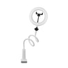 Anillo de luz LED de relleno con soporte para selfies en vivo de 8 pulgadas (blanco)