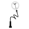 Anillo de luz LED de 10 pulgadas con soporte para selfies en vivo, para fotografía, transmisión en vivo (negro)