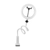 Anillo de luz LED de 10 pulgadas con soporte para selfies en vivo, para fotografía, transmisión en vivo (blanco)