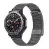 Correa de acero inoxidable con hebilla de malla fina para Amazfit T-Rex Pro (negra)
