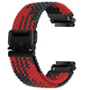Correa trenzada con hebilla de paracaídas para Amazfit T-Rex 2 (negra y roja)