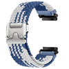 Correa trenzada con hebilla de paracaídas para Amazfit T-Rex Pro (azul y blanco)