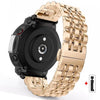 Correa de acero inoxidable con hebilla de mariposa de siete cuentas para Amazfit T-Rex 2 (oro rosa)