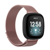 Para Fitbit Versa 3 / Fitbit Sense Magnetic Milano Watch Band, tamaño: tamaño grande (rosa rosa)