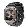 Reloj inteligente GTS9 resistente para exteriores con pantalla TFT de 1,96 pulgadas, resistente al agua hasta 3 ATM (gris oscuro y negro)