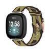 Para Fitbit Versa 3 / Fitbit Sense Nylon Canvas Strip Texture Band, tamaño: tamaño libre (amarillo)