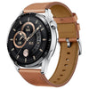 Correa de cuero con botón pulsador para Huawei Watch GT 5 de 41 mm (marrón claro)